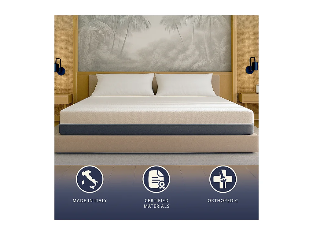 Boreal | Matelas 160x190 Mémoire & Waterfoam | H22 cm | Orthopédique, Antiallergique, Anti-acariens | Dispositif Médical | Déhoussable