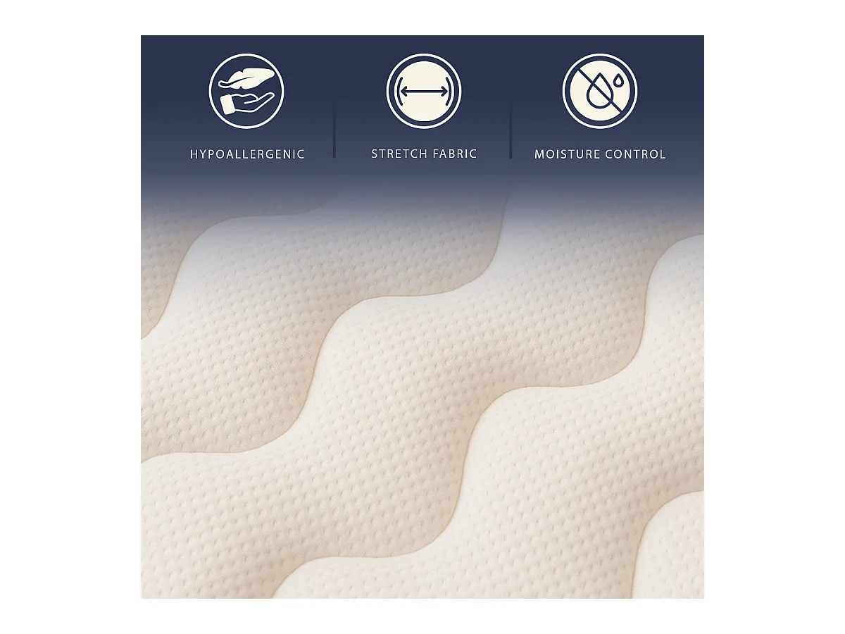 Leo | Orthopädische Einzelmatratze 90x190 cm Waterfoam & Memory Foam | Höhe 22 cm | Medizinisches Produkt Kl. 1 | Antiallergisch | Made in Italy