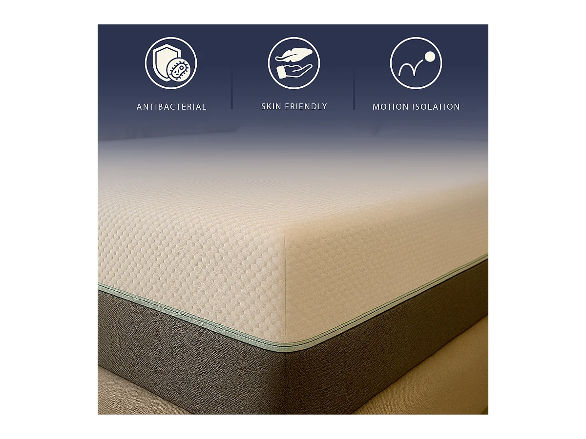 Chronos | Matelas 140x200 cm avec ressorts ensachés et mousse viscoélastique