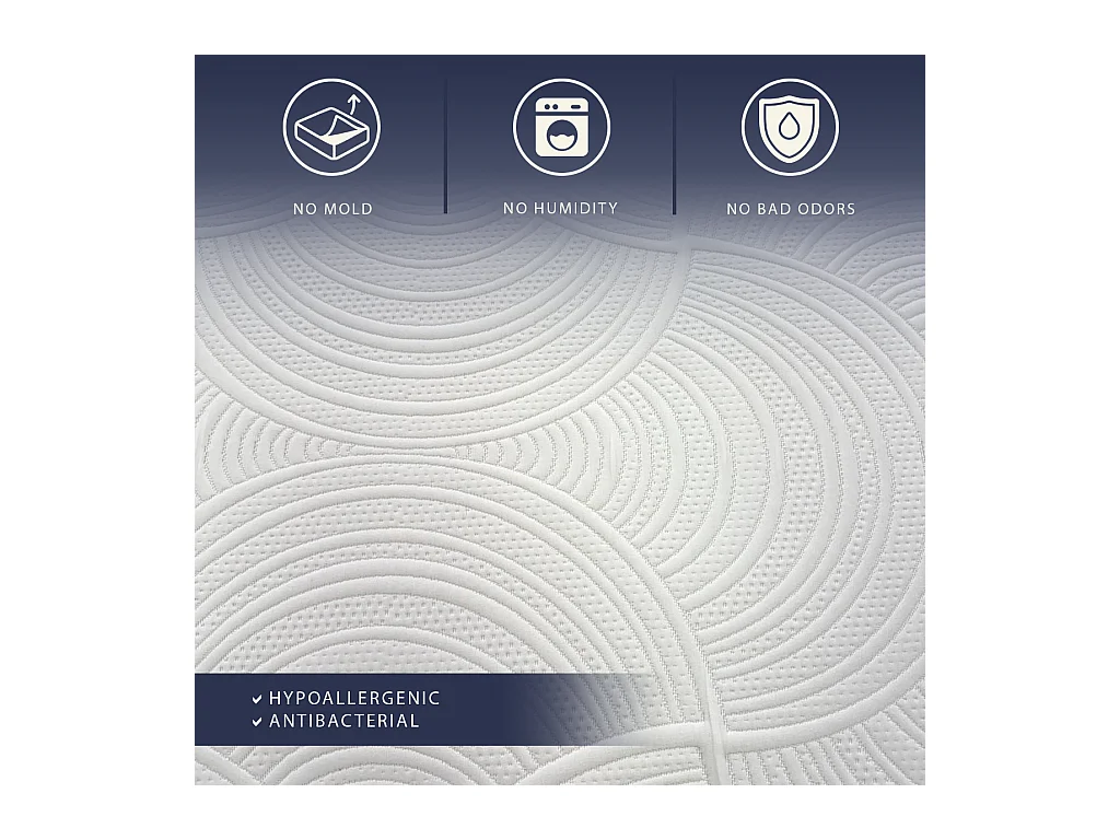 Boreal | Matelas 140x200 Mémoire & Waterfoam | H22 cm | Orthopédique, Antiallergique, Anti-acariens | Dispositif Médical | Déhoussable