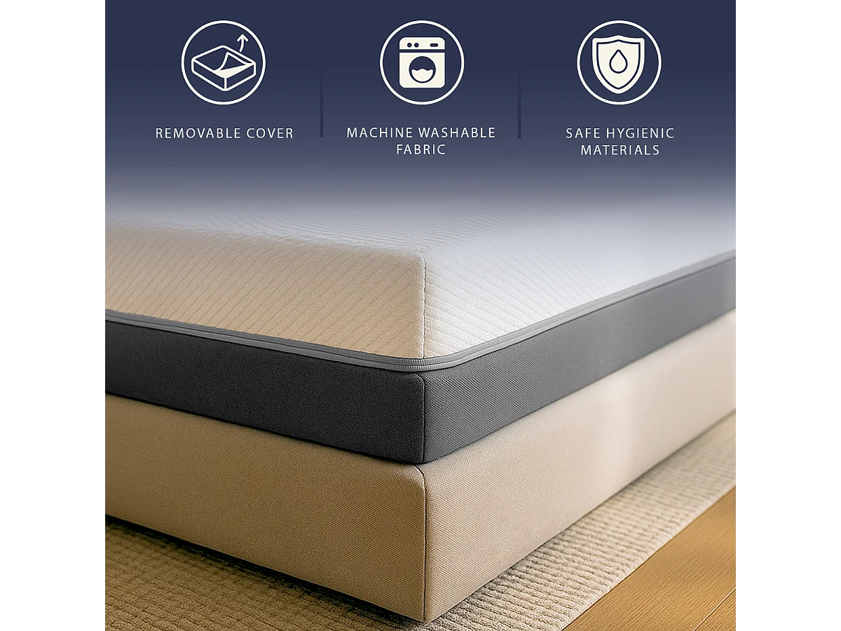 Boreal | Materac 135x190 Memory & Waterfoam | Wys. 22 cm | Ortopedyczny, Hipoalergiczny, Przeciw roztoczom | Wyrób Medyczny | Pokrowiec zdejmowany i oddychający