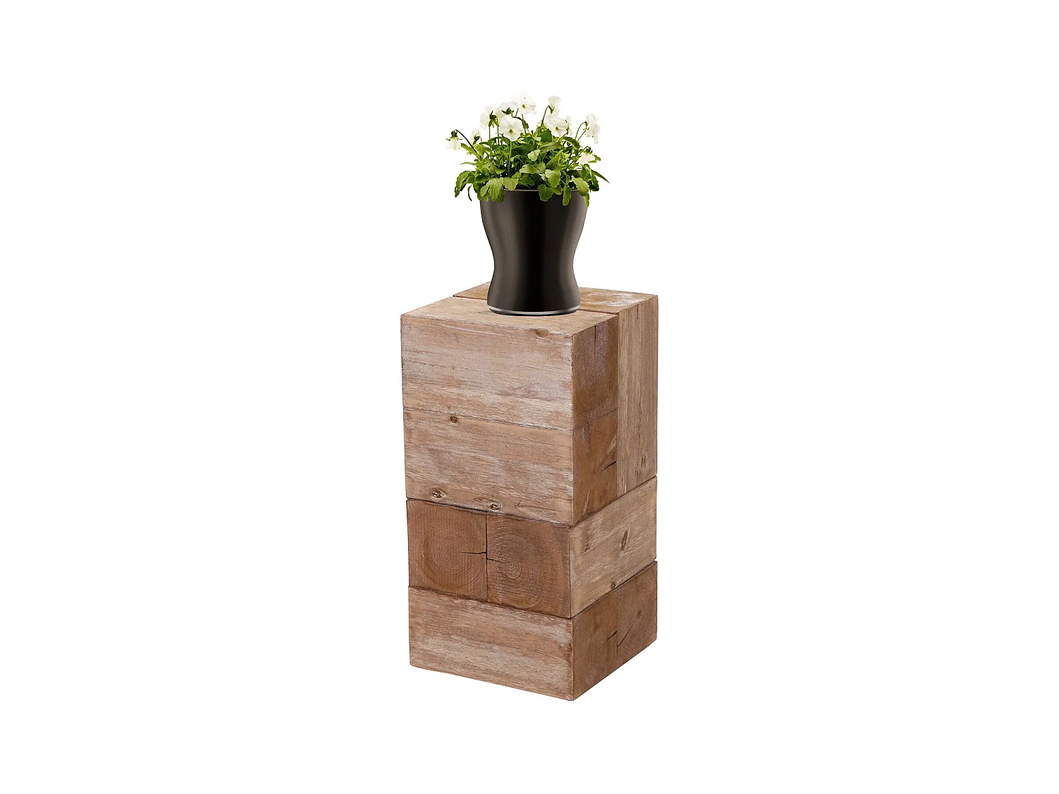 Support de fleurs petit bois marron 30 x 30 x 60 cm 04_0005055