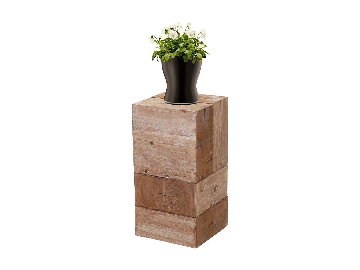 Support de fleurs petit bois marron 30 x 30 x 60 cm 04_0005055