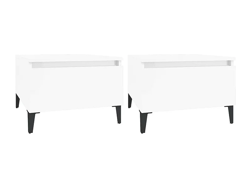 Lot de 2 tables bois blanche 50 x 46 x 35 cm DEC032653