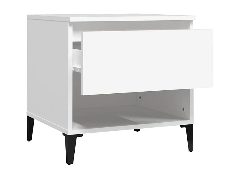 Lot de 2 tables bois blanche 50 x 46 x 50 cm DEC032616