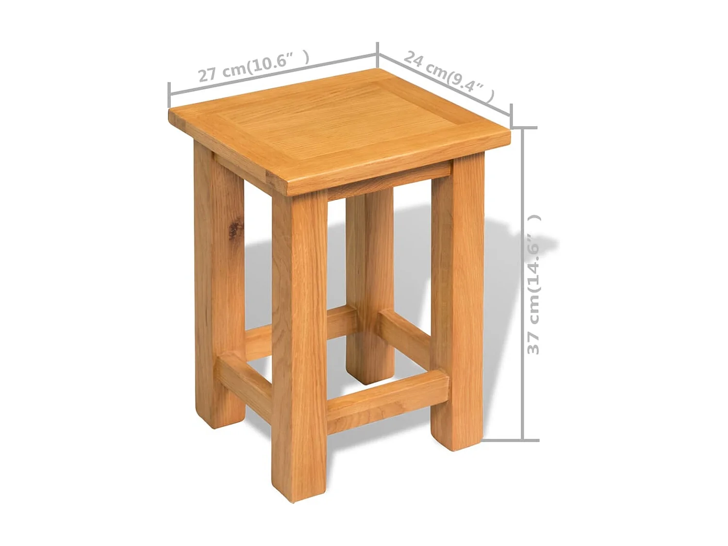 Lot de 2 tables bois beige 27 x 24 x 37 cm DEC032606