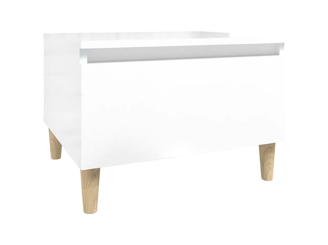 Table d'appoint meuble de bois blanche 50 x 46 x 35 cm DEC032367