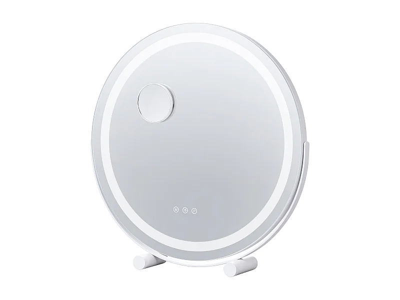 Specchio per il Trucco, SucceBuy Specchio per il Trucco a LED da 51.3 cm - Rotondo, 3 Colori, 5X, Bianco