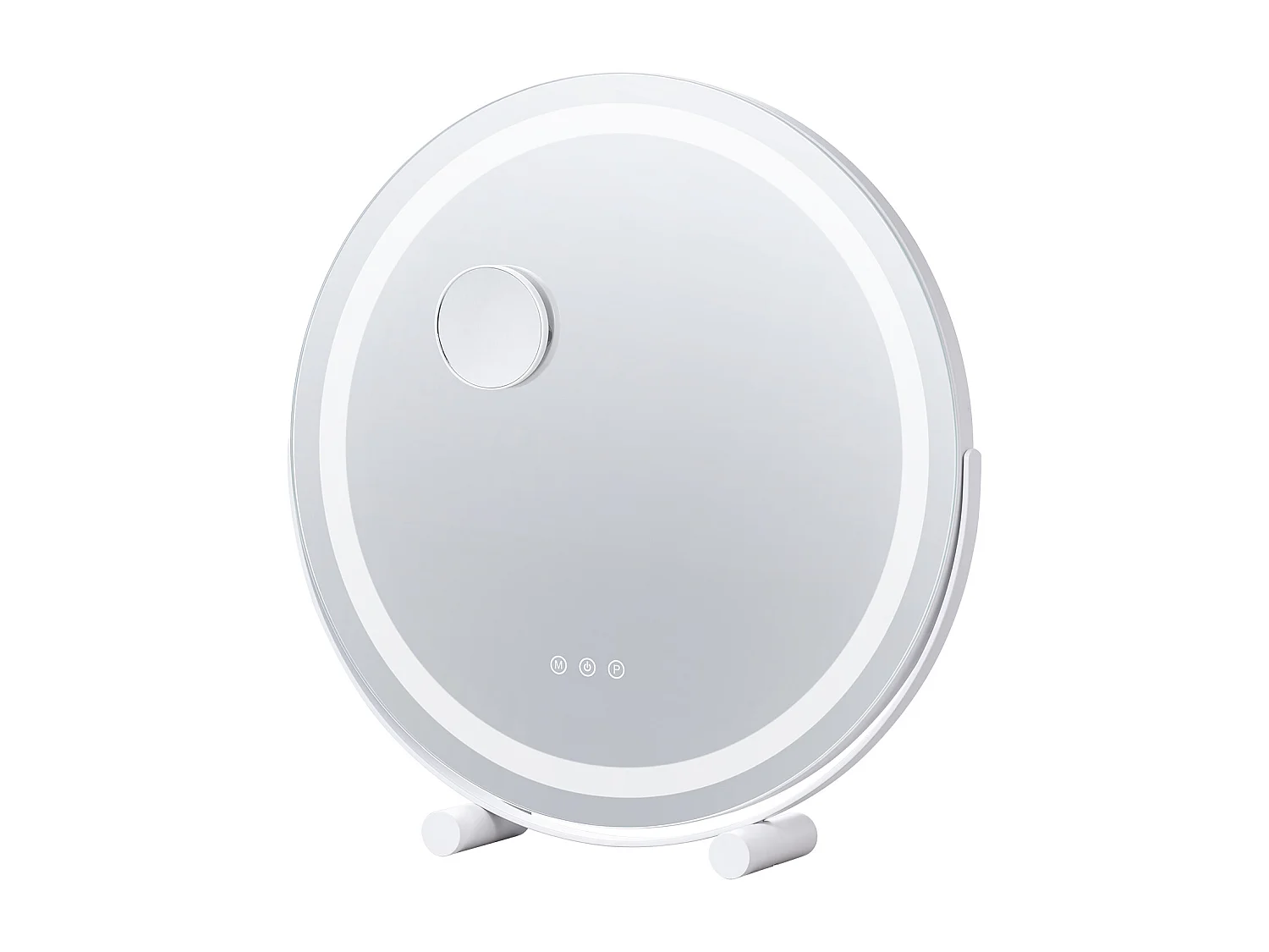 Specchio per il Trucco, SucceBuy Specchio per il Trucco a LED da 51.3 cm - Rotondo, 3 Colori, 5X, Bianco