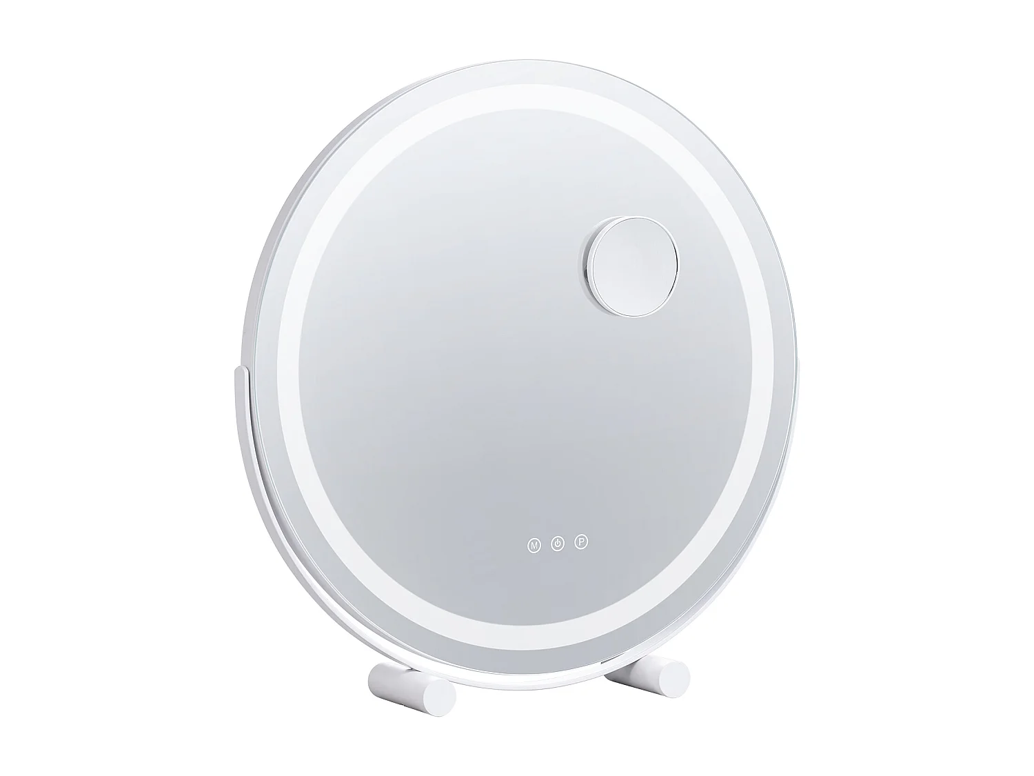 Specchio per il Trucco, SucceBuy Specchio per il Trucco a LED da 51.3 cm - Rotondo, 3 Colori, 5X, Bianco