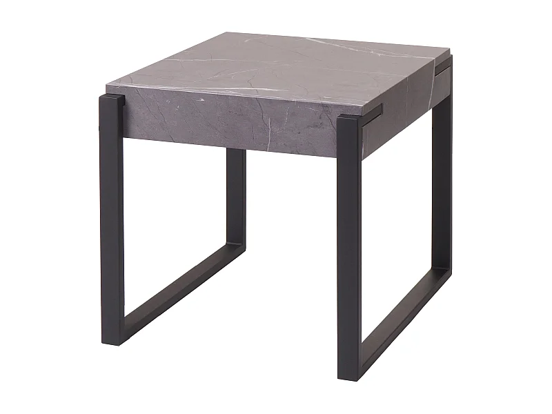 Table d'appoint table basse métal grise 63 x 26 x 63 cm 04_0008495