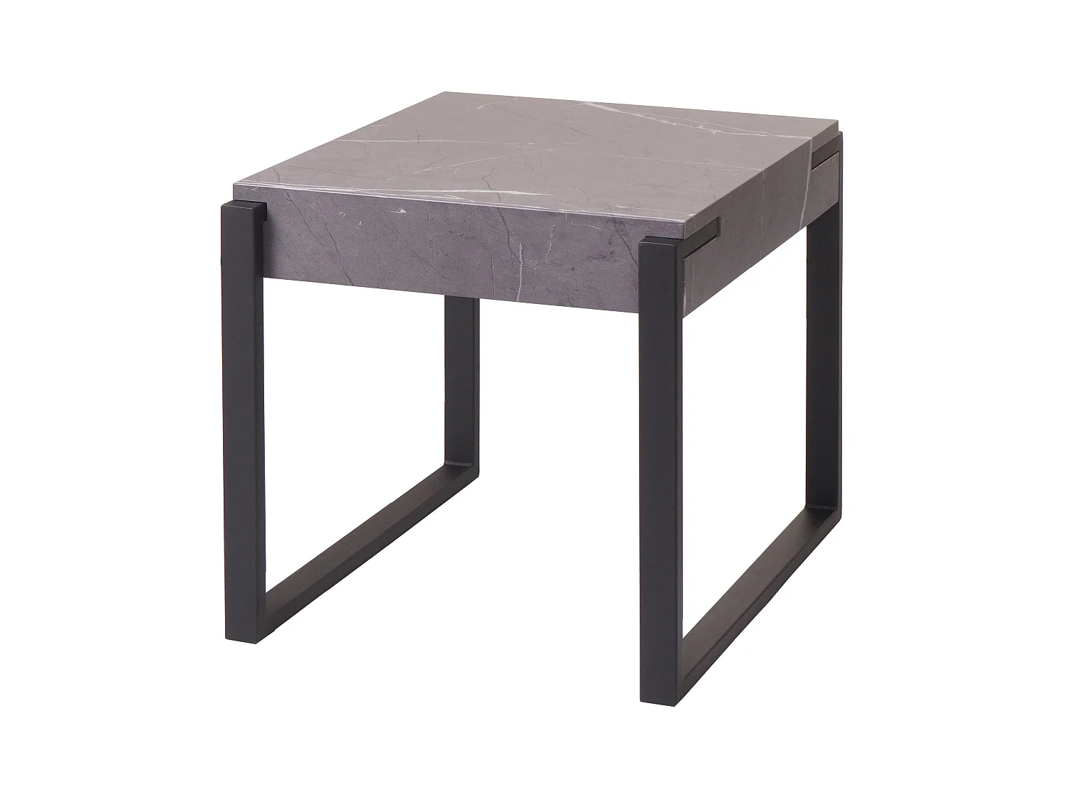 Table d'appoint table basse métal grise 63 x 26 x 63 cm 04_0008495