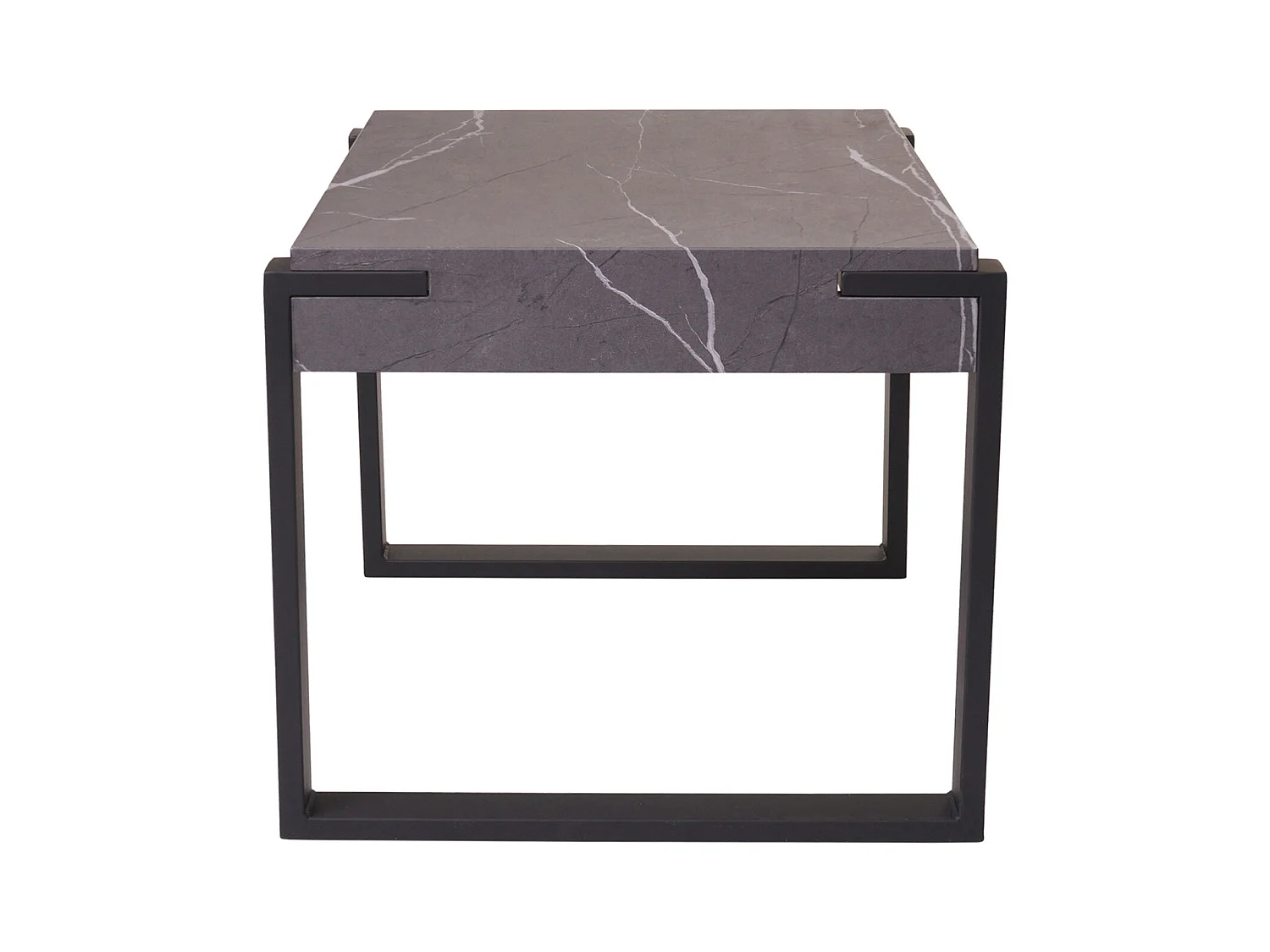 Table d'appoint table basse métal grise 63 x 26 x 63 cm 04_0008495