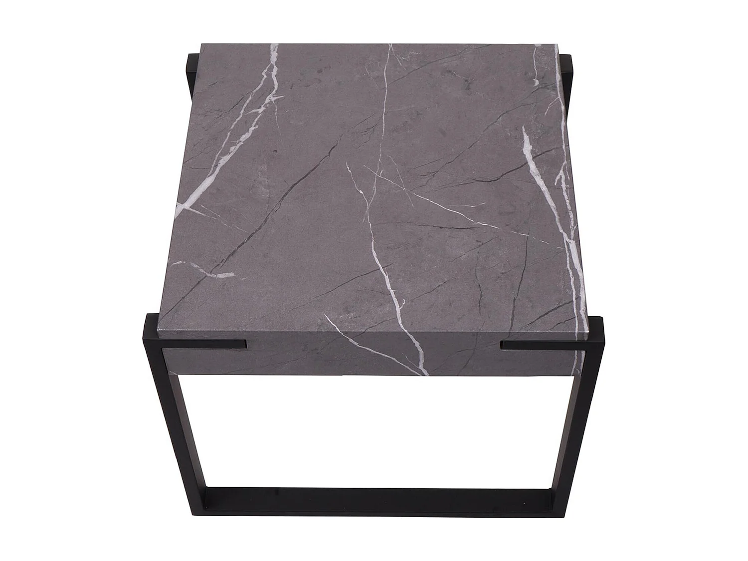 Table d'appoint table basse métal grise 63 x 26 x 63 cm 04_0008495