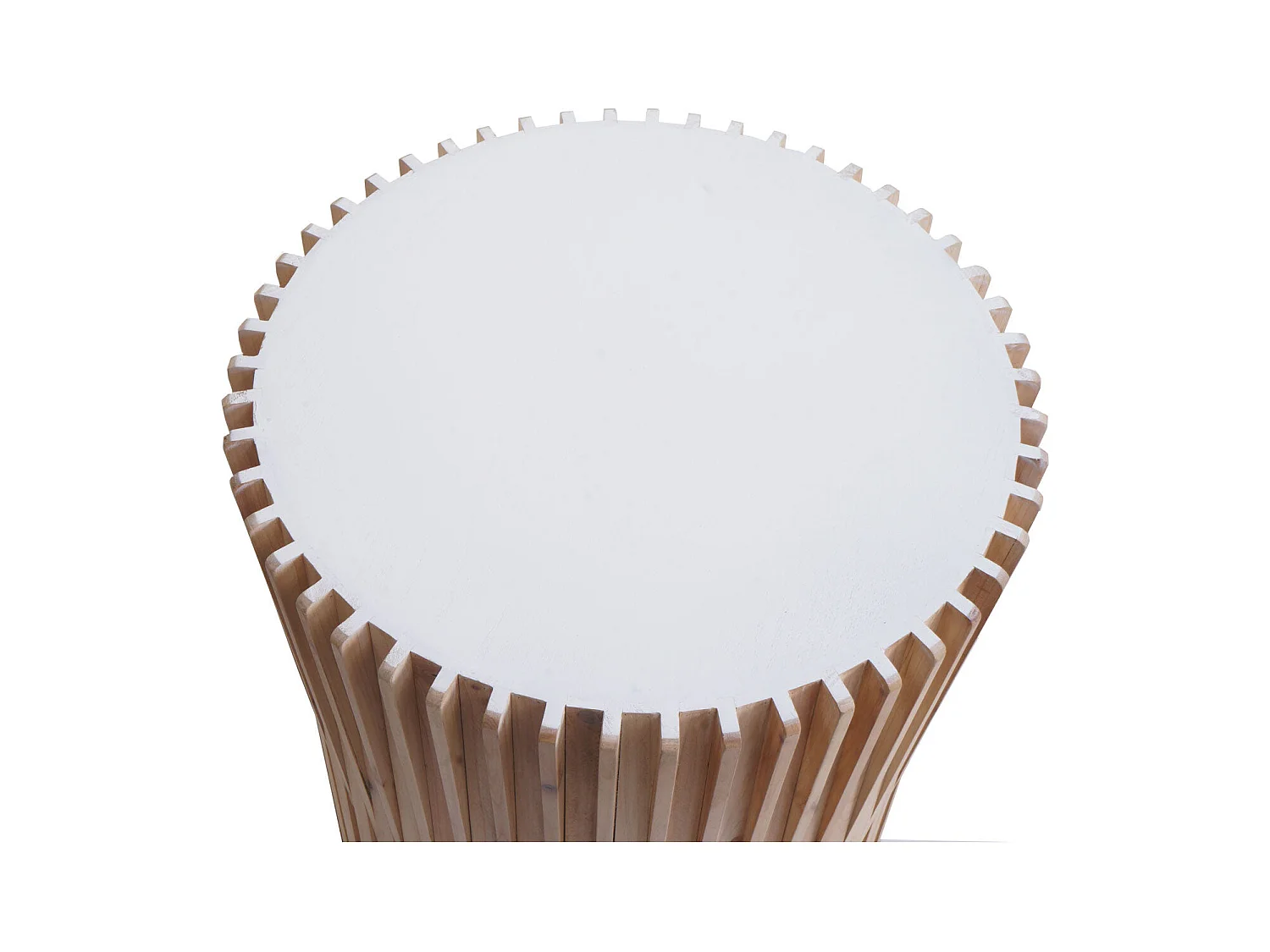 Table d'appoint table de effet bois blanche 60 x 59 x 68 cm 04_0008505