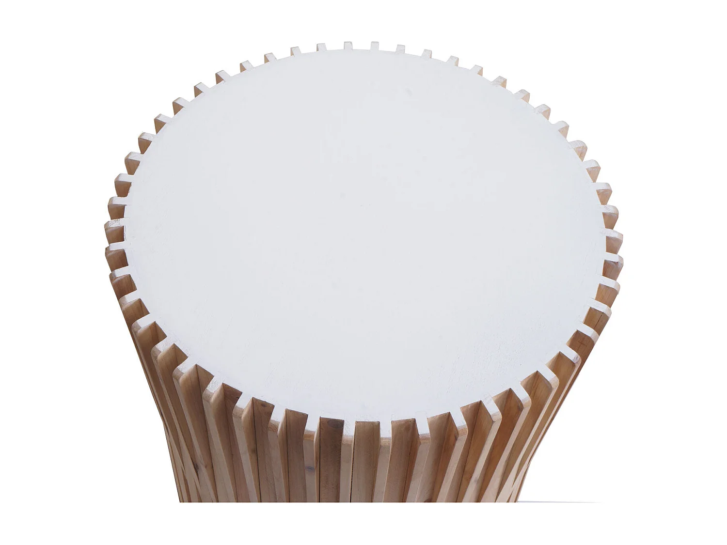 Table d'appoint table de effet bois blanche 60 x 59 x 68 cm 04_0008505