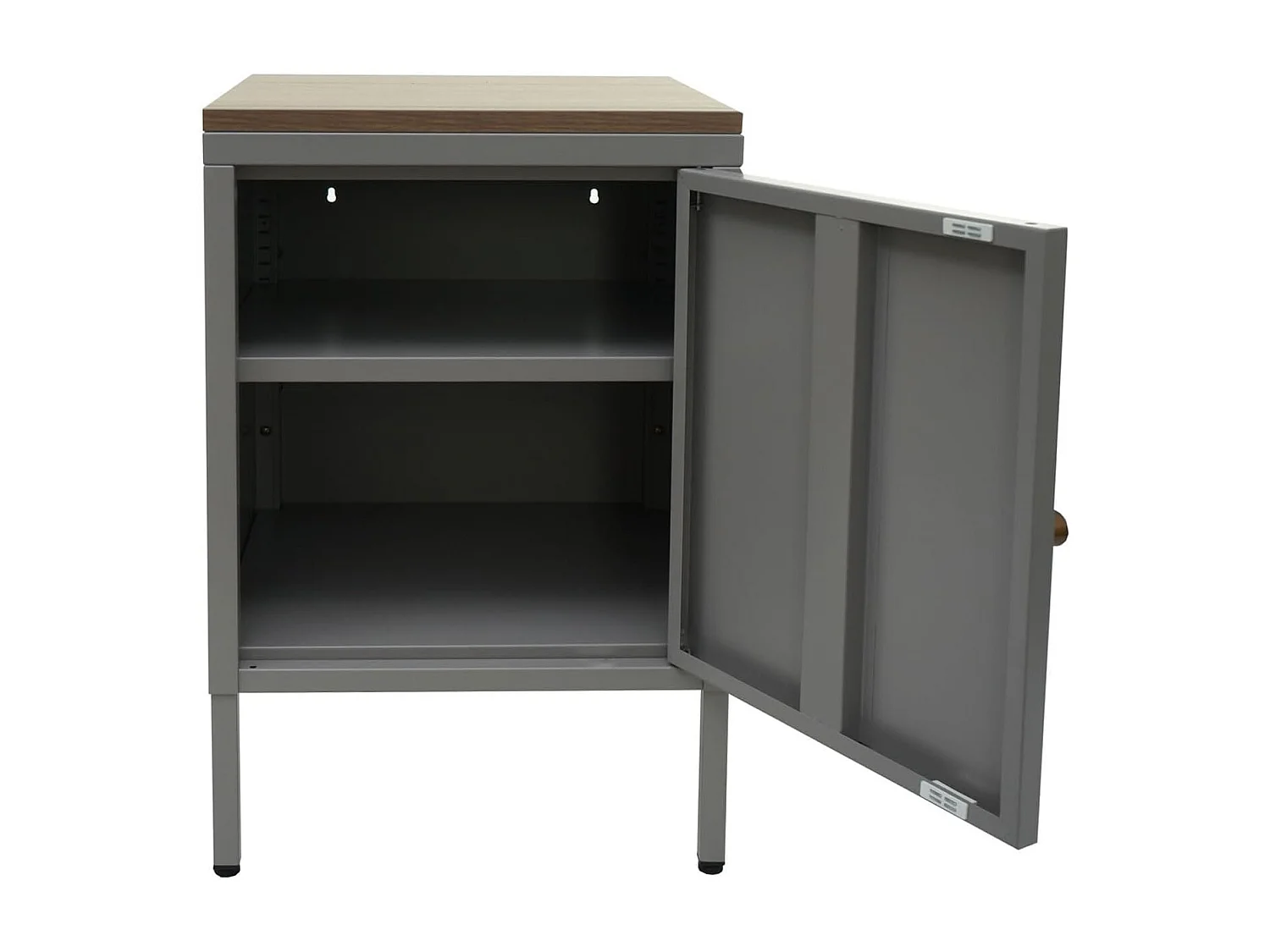 Petit meuble de rangement grise 63 x 40 x 40 cm MED04080