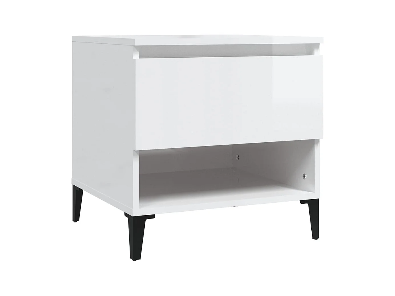 Table d'appoint avec tiroir bois blanche 50 x 46 x 50 cm DEC032369