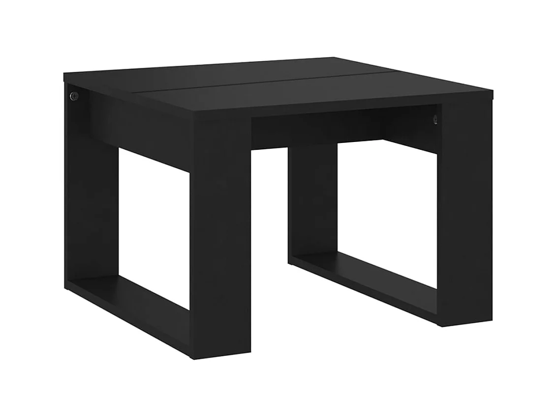 Table d'appoint meuble de bois marron 50 x 50 x 35 cm DEC032496