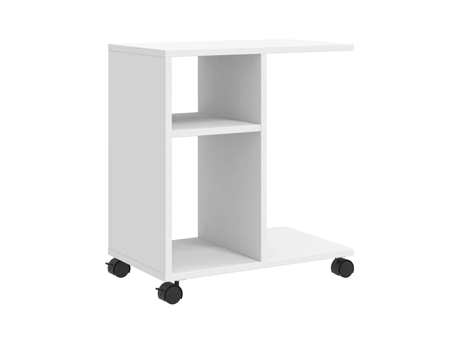 Table d'appoint meuble de bois blanche 50 x 30 x 55 cm DEC032324