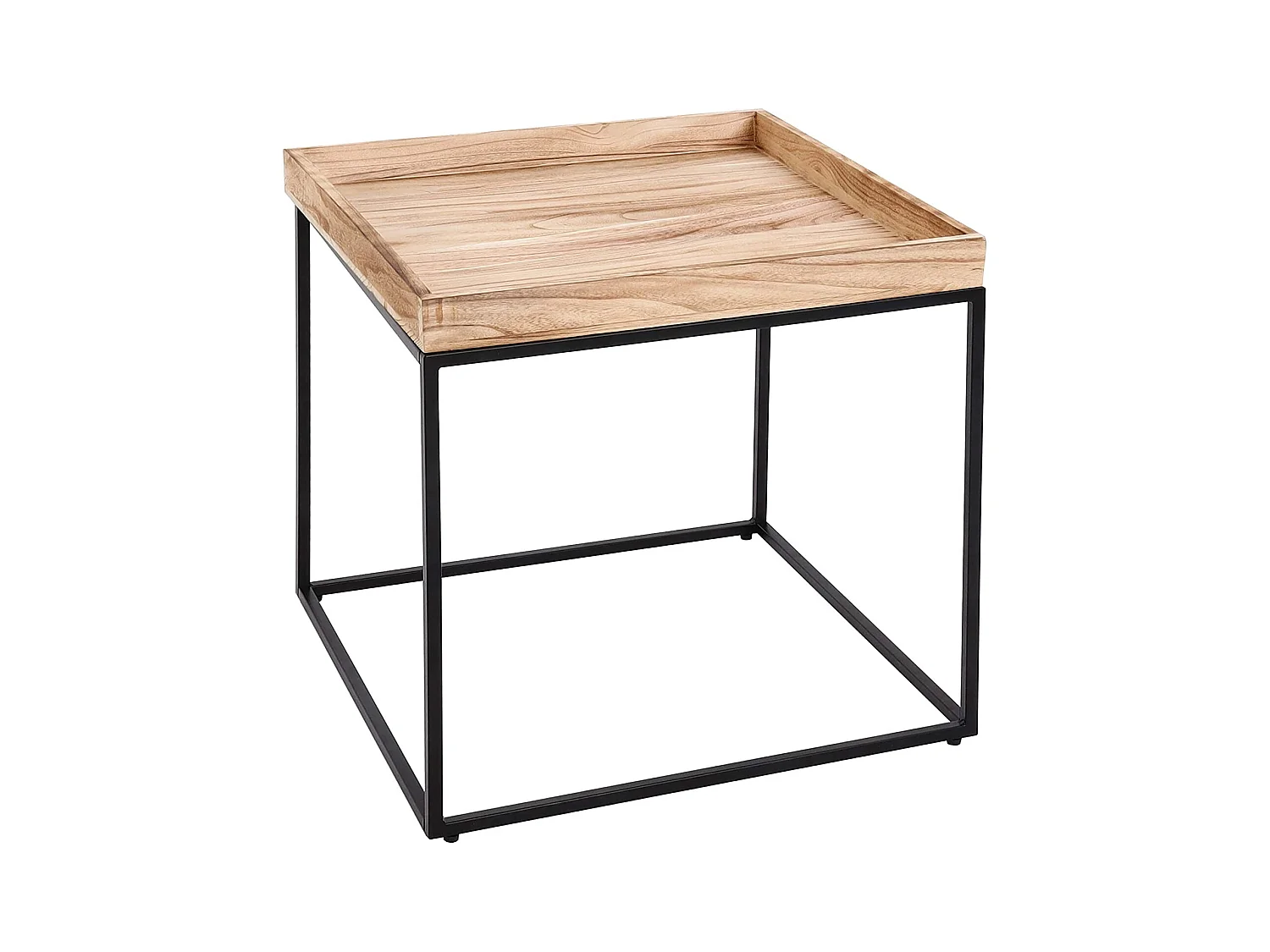 Table d'appoint table basse métal marron 60 x 60 x 60 cm MED04078