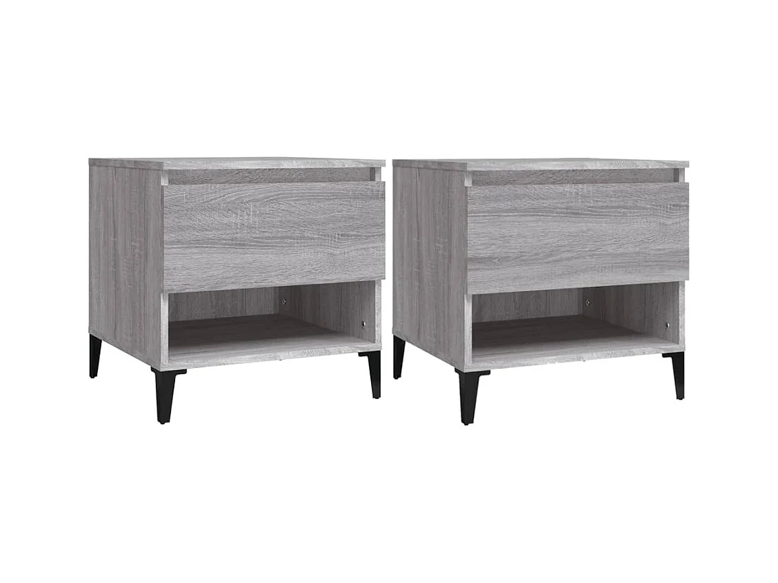 Lot de 2 tables bois marron 50 x 46 x 50 cm DEC032651