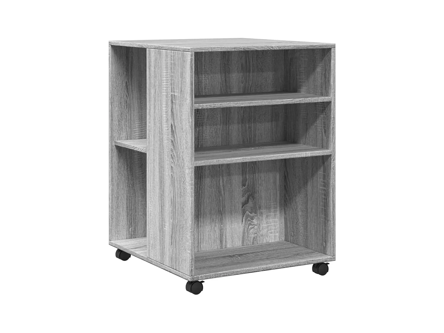 Table d'appoint sur roulettes bois marron 55 x 60 x 78 cm DEC024619