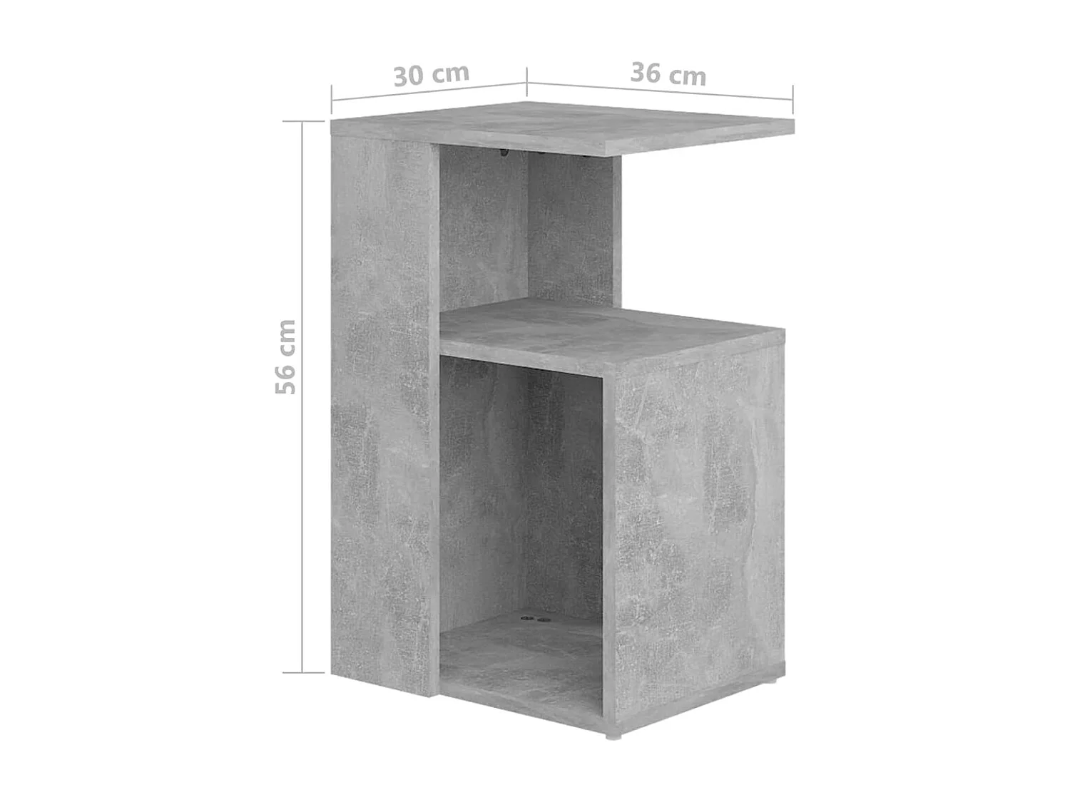 Table d'appoint bout de bois marron 36 x 30 x 56 cm DEC032449