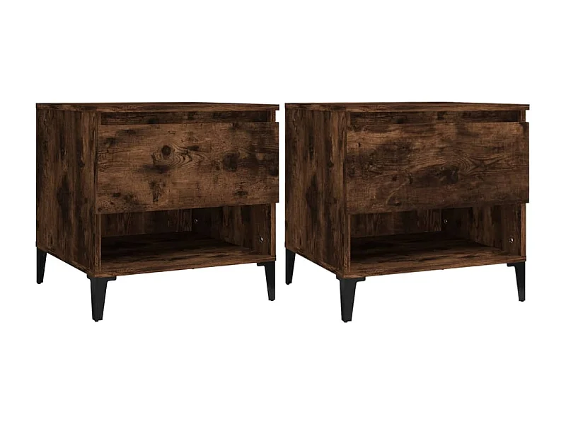 Lot de 2 tables bois marron 50 x 46 x 50 cm DEC032622