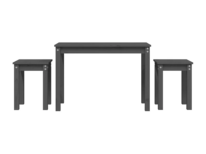 Lot de 3 tables bois marron 80 x 40 x 55 cm DEC032720