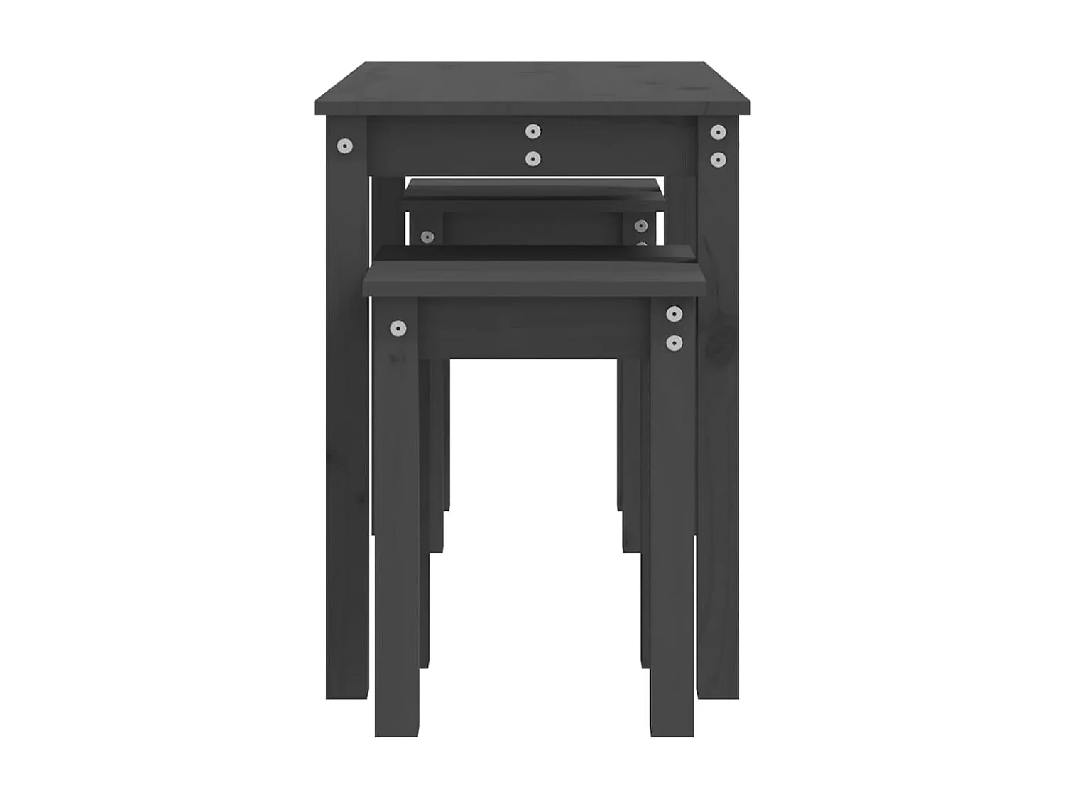 Lot de 3 tables bois marron 80 x 40 x 55 cm DEC032720