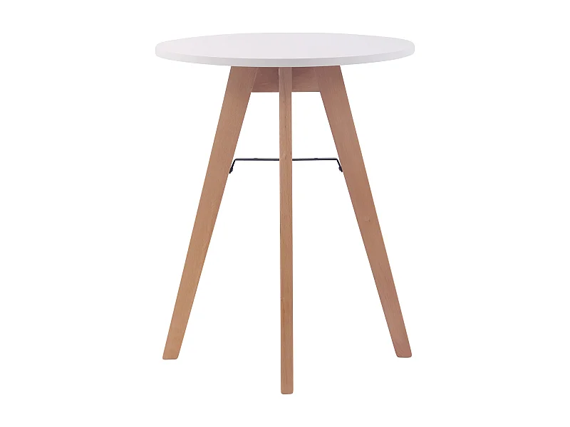 Table d'appoint table de effet bois blanche 60 x 60 x 75 cm 10_0005533