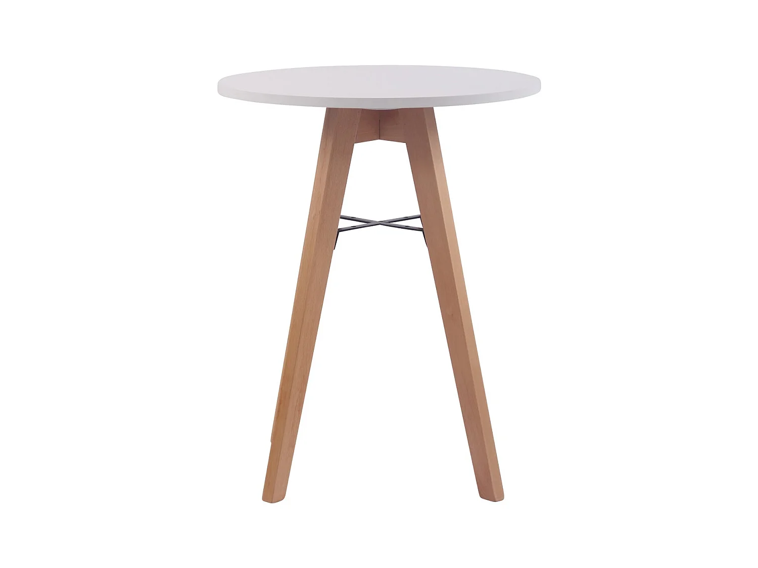 Table d'appoint table de effet bois blanche 60 x 60 x 75 cm 10_0005533