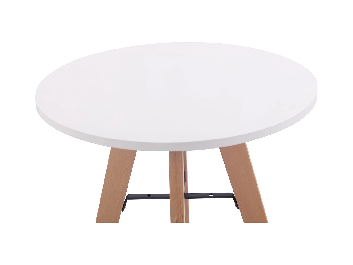 Table d'appoint table de effet bois blanche 60 x 60 x 75 cm 10_0005533