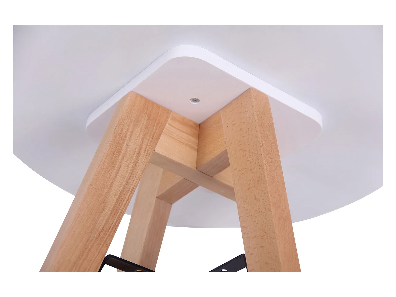 Table d'appoint table de effet bois blanche 60 x 60 x 75 cm 10_0005533