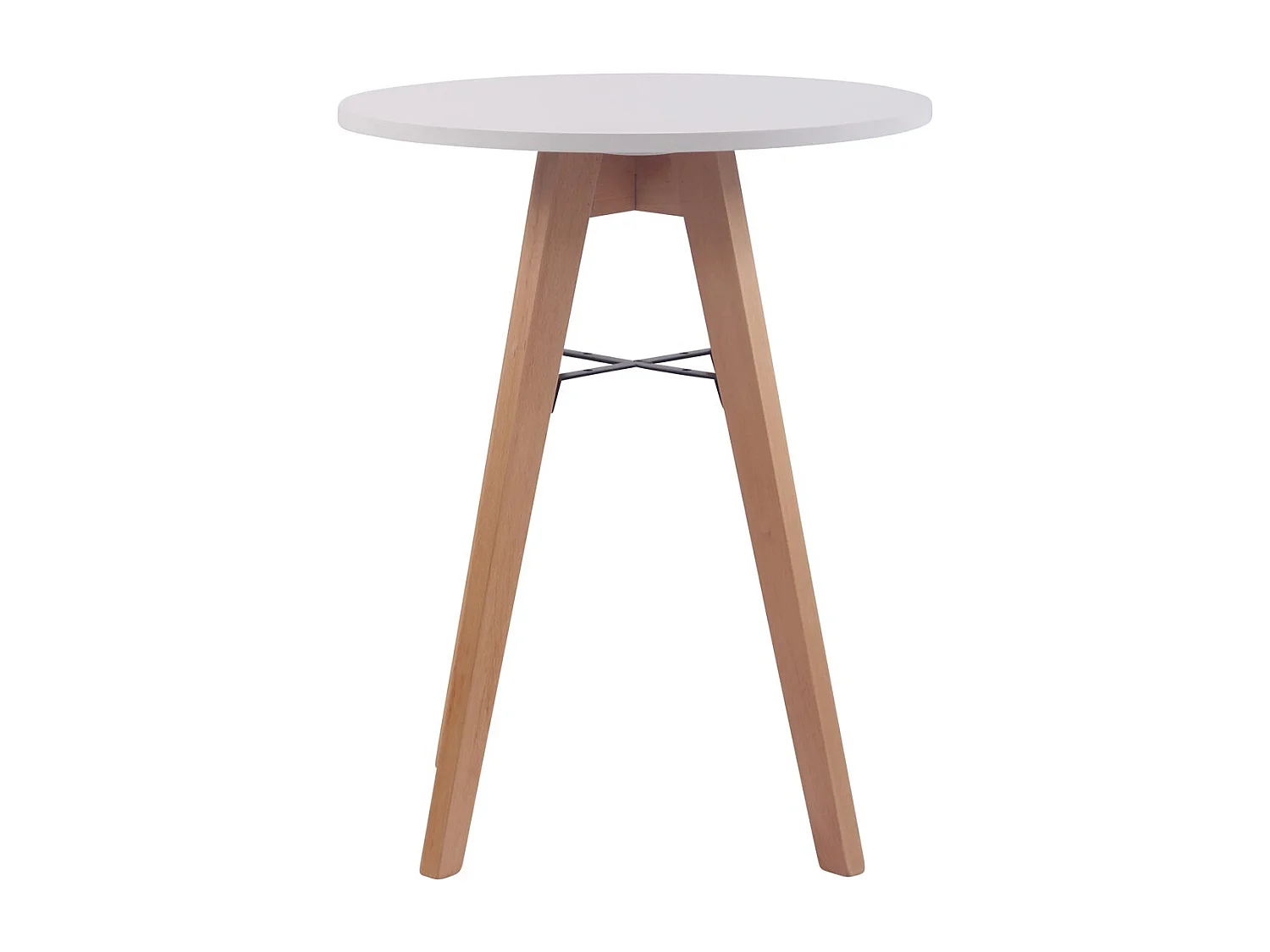 Table d'appoint table de effet bois blanche 60 x 60 x 75 cm 10_0005533