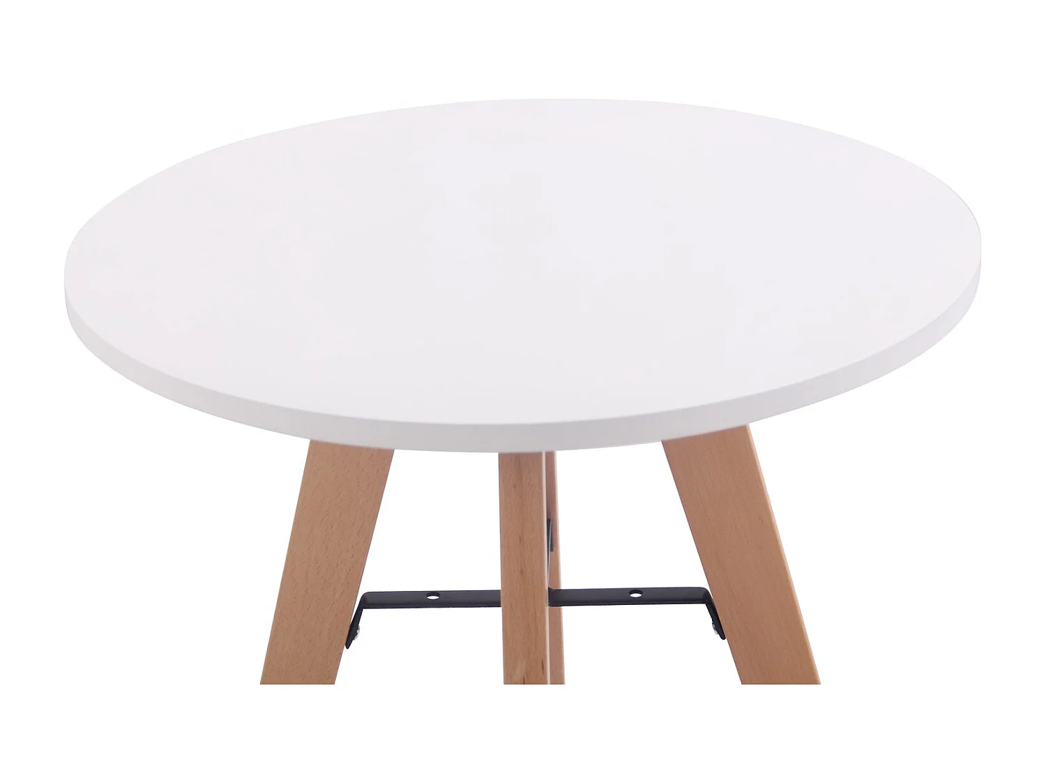 Table d'appoint table de effet bois blanche 60 x 60 x 75 cm 10_0005533