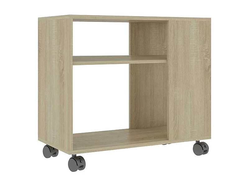 Table d'appoint meuble de bois beige 70 x 35 x 55 cm DEC032426