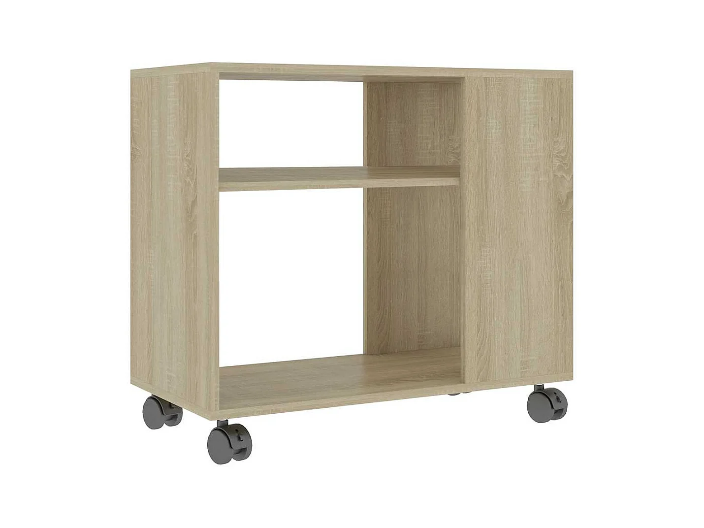 Table d'appoint meuble de bois beige 70 x 35 x 55 cm DEC032426