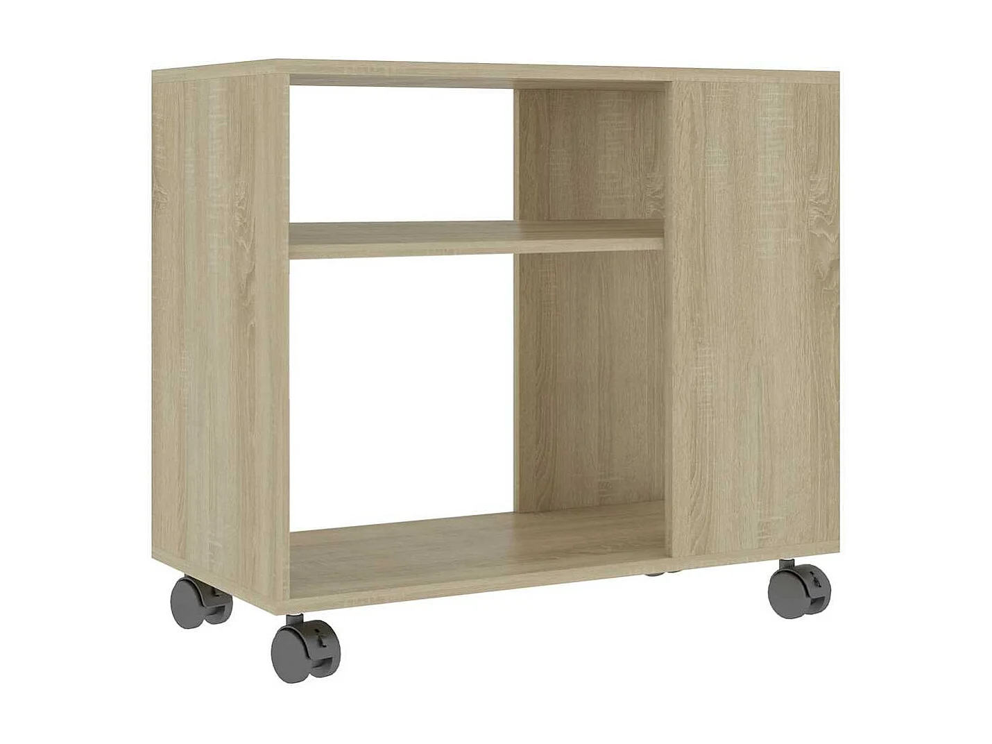 Table d'appoint meuble de bois beige 70 x 35 x 55 cm DEC032426