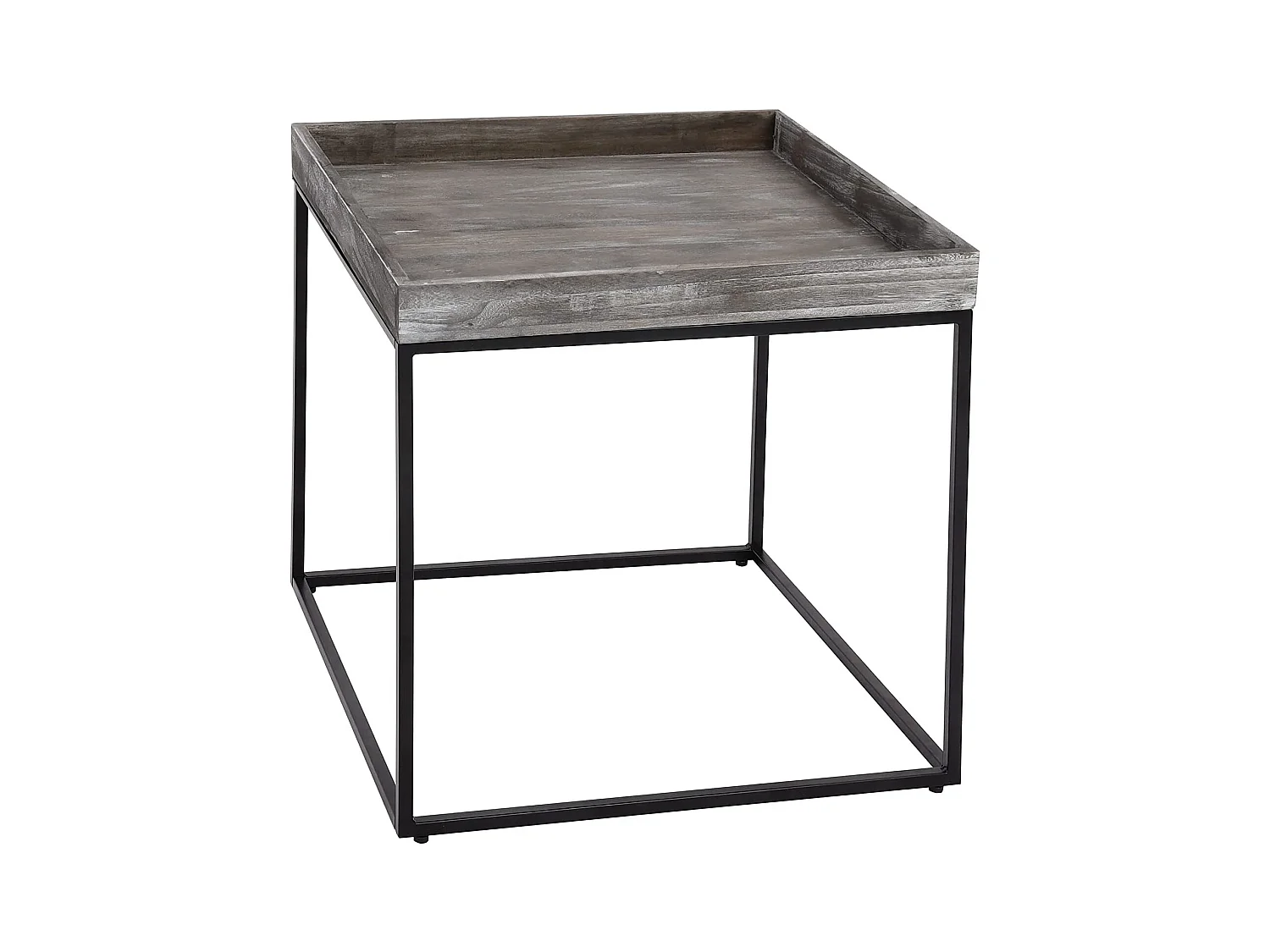 Table d'appoint table basse métal marron 60 x 60 x 60 cm MED04077