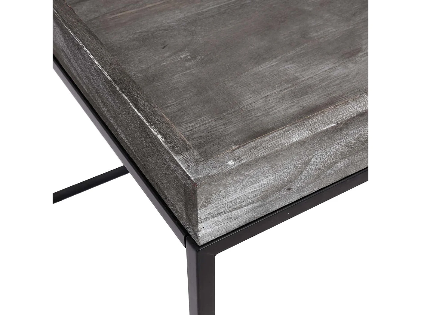Table d'appoint table basse métal marron 60 x 60 x 60 cm MED04077