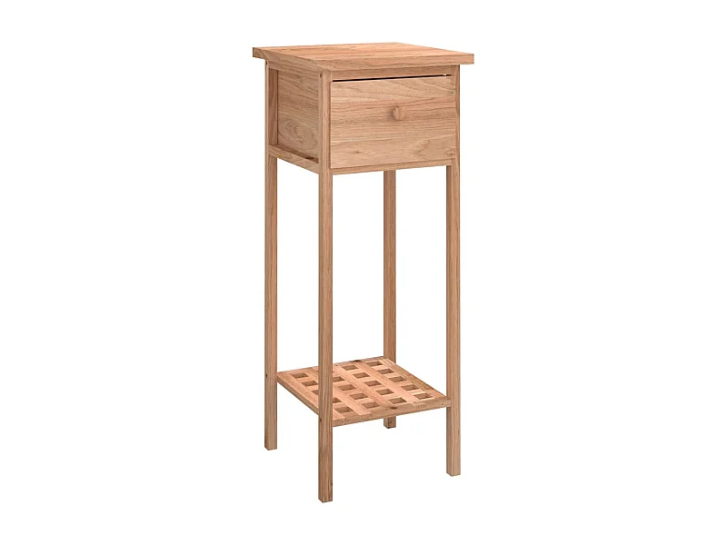 Table d'appoint support plante bois marron 25 x 25 x 60 cm DEC032340