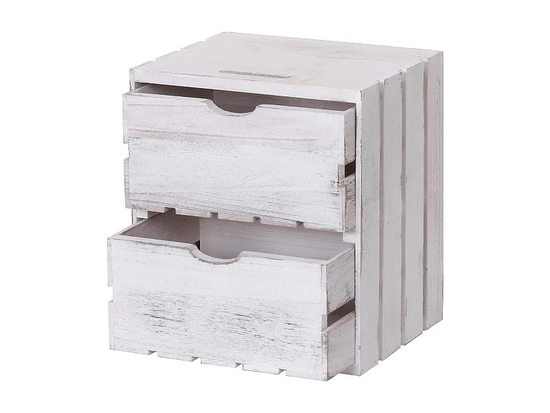 Petit meuble de rangement bois blanche 32 x 26 x 36 cm 04_0002484