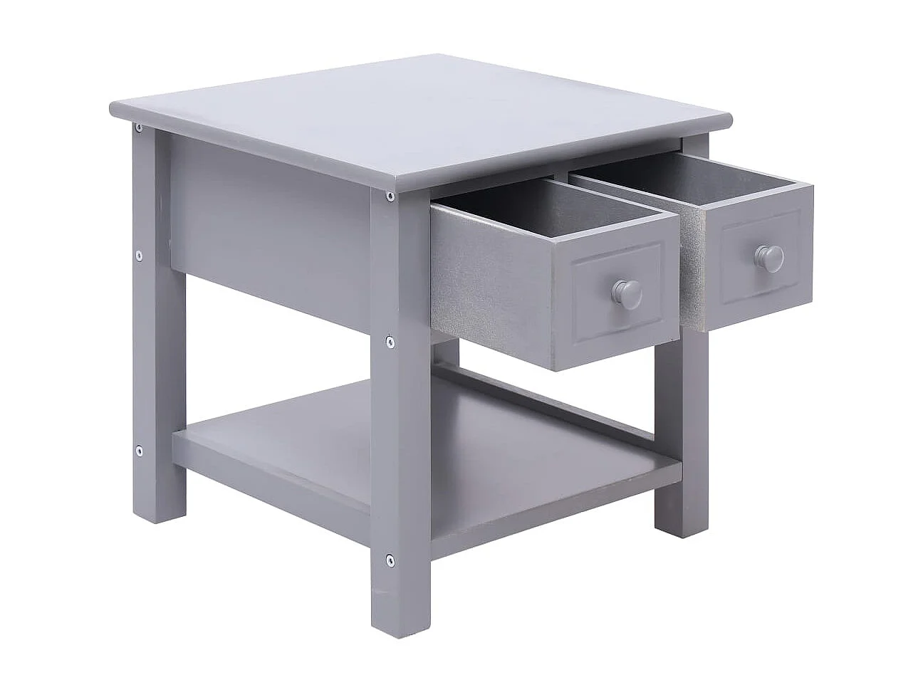 Table d'appoint bout de bois marron 40 x 40 x 40 cm DEC032440