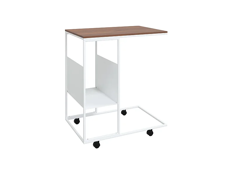 Table d'appoint en forme bois blanche 55 x 36 x 63.5 cm DEC031294