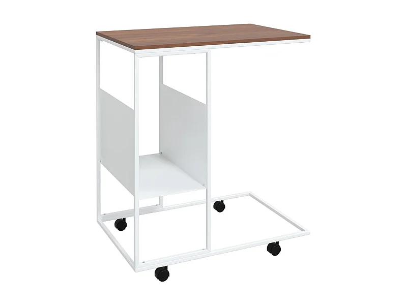 Table d'appoint en forme bois blanche 55 x 36 x 63.5 cm DEC031294