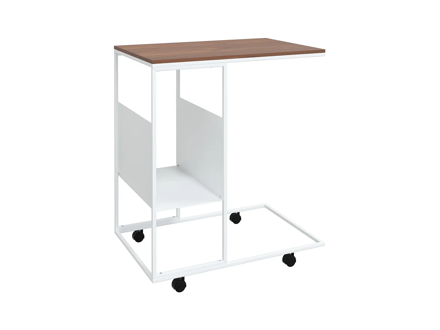 Table d'appoint en forme bois blanche 55 x 36 x 63.5 cm DEC031294