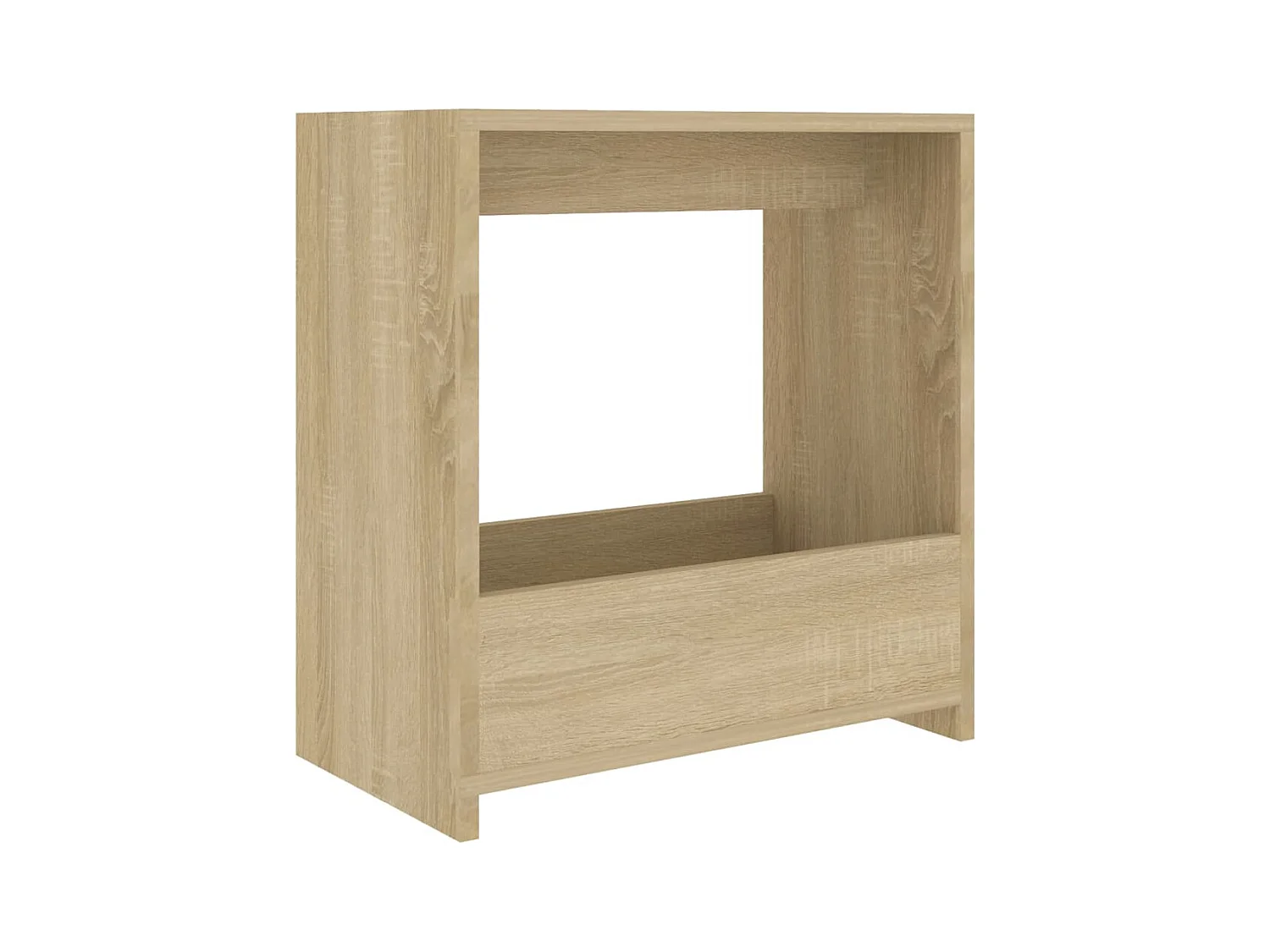 Table d'appoint bout de bois beige 50 x 26 x 50 cm DEC032416