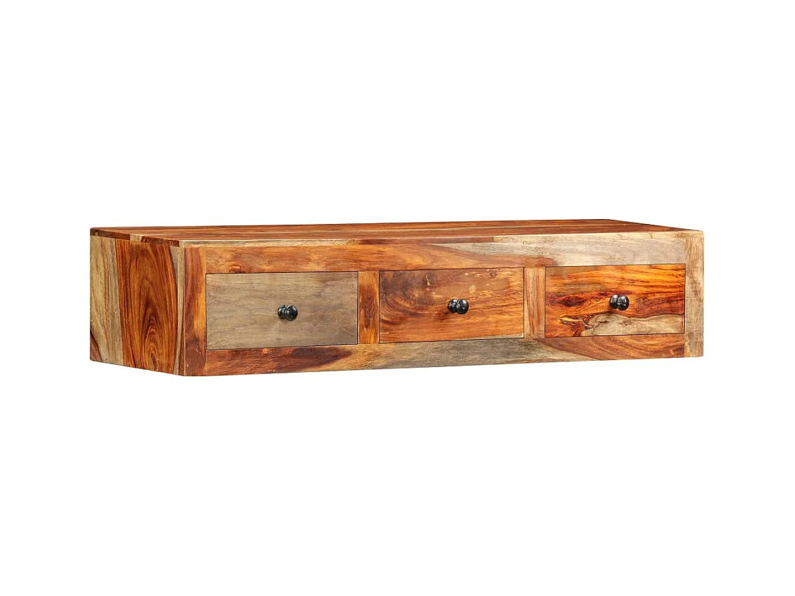Table étagère murale avec bois marron 100 x 25 x 20 cm DEC032057